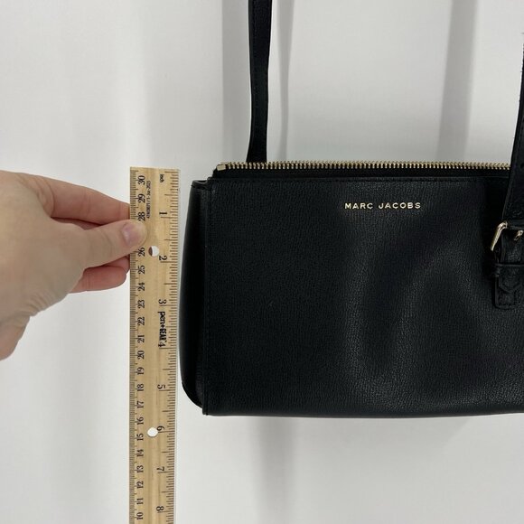 Marc Jacobs Mini Black Leather Commuter Crossbody Purse Bag Classic - Picture 5 of 13